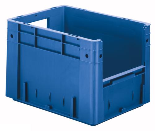 Euronorm-Stapelbehälter mit Eingriff, blau, Inhalt 23,3 l Standard 1 L