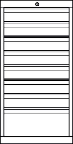 PAVOY Schubladenschrank Basis Plus, 8 Schublade(n) Technische Zeichnung 1 L