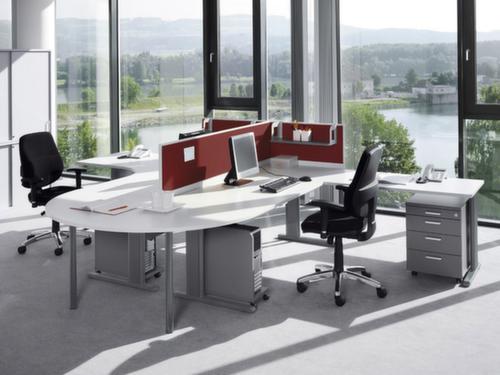 Nowy Styl Höhenverstellbarer Freiform-Schreibtisch E10 mit C-Fußgestell Milieu 2 L