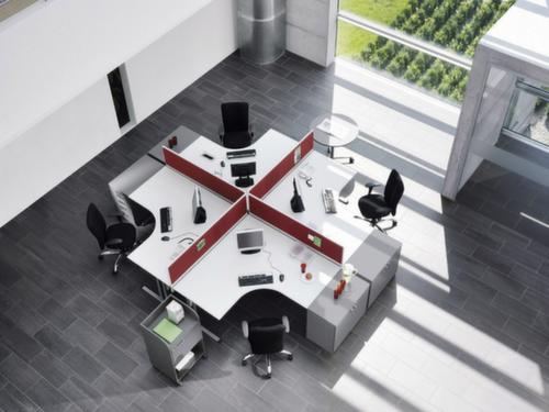 Nowy Styl Freiform-Schreibtisch E10 mit 4-Fußgestell aus Rundrohr Milieu 3 L