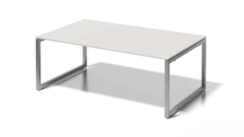 Bisley Konferenz- und Chefschreibtisch Cito mit Kufengestell, Breite x Tiefe 2000 x 1200 mm, Platte grauweiß Standard 1 L