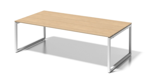 Bisley Konferenz- und Chefschreibtisch Cito mit Kufengestell, Breite x Tiefe 2400 x 1200 mm, Platte Ahorn Standard 1 L