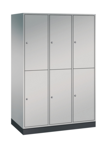 C+P Doppelstöckiger Großraum-Garderobenschrank Intro, Abteilbreite 360 mm Standard 2 L