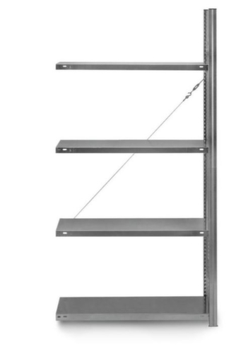 Lager-Steckregal ISIPACK© Anbaufeld, Höhe x Breite x Tiefe 2000 x 1010 x 435 mm, 4 Böden