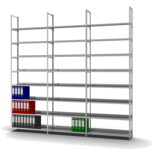 hofe Akten-Schraubregal, 8 Böden, mit korrosionsschützender Zinkbeschichtung Standard 3 L
