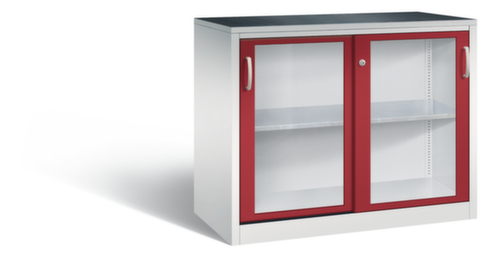 C+P Werkzeugschrank ERGO mit Sichtfenster-Schiebetüren, Breite 1200 mm Standard 1 L