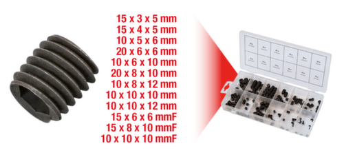 KS Tools Sortiment Madenschrauben Standard 3 L