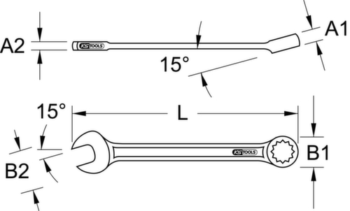 KS Tools Ringmaulschlüssel Standard 6 L