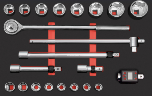 PRO LINE EVA 3/4" Steckschlüssel-Einlage 60x40 cm 21-tlg. Standard 1 L