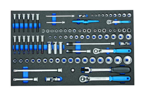 GEDORE 2005 CT4-U-20 Steckschlüssel-Satz 1/4"-3/8"-1/2" in Check-Tool-Modul Standard 1 L