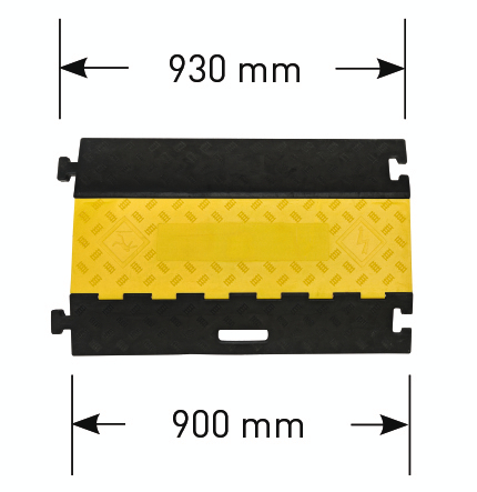 Moravia Kabelbrücke MORION, Breite 590 mm, gelb/schwarz Technische Zeichnung 2 L