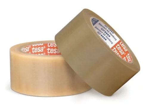 tesa PVC-Packband 4124, Länge x Breite 66 m x 50 mm Standard 1 L