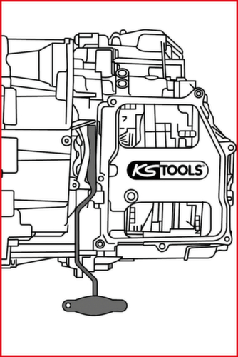 KS Tools DSG-Montage-Werkzeug für VAG Technische Zeichnung 1 L