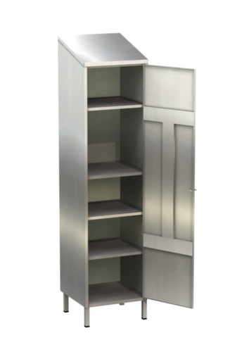 Edelstahl-Putzmittelschrank, Breite 500 mm Standard 1 L