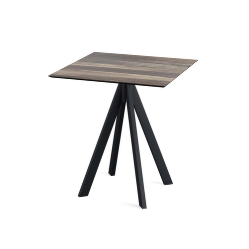 VEBA Bistrotisch Essentials Infinity, Breite x Tiefe 700 x 700 mm, Platte Tropical Wood Standard 1 L