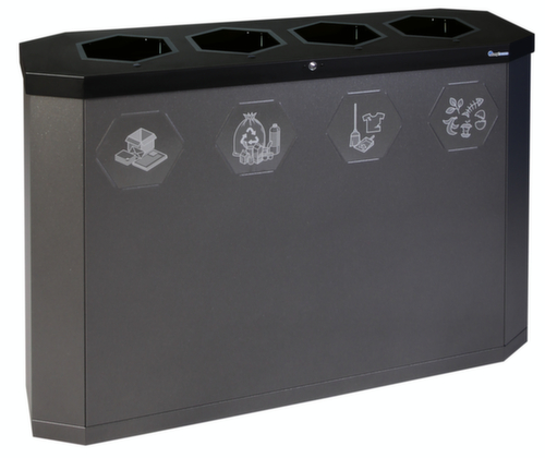 stumpf Fahrbare Wertstoffsammelstation S Sixco 4 »smart«, 4 x 45 l Standard 1 L