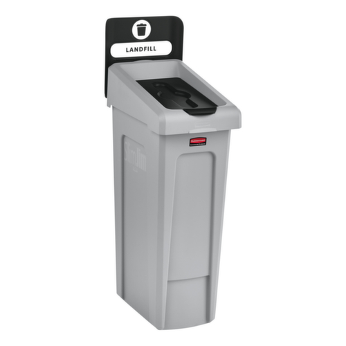 Rubbermaid Deckel Slim Jim® für Recycling-Station, schwarz Standard 3 L