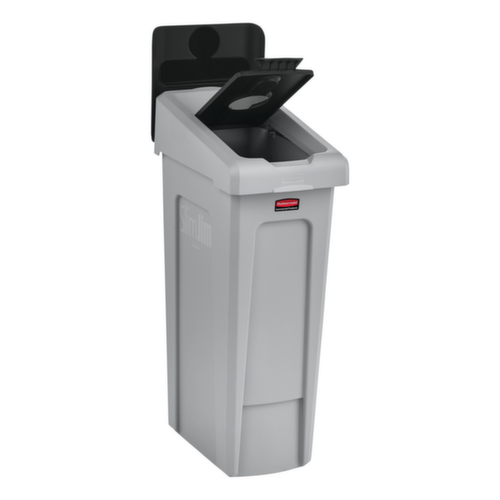 Rubbermaid Deckel Slim Jim® für Recycling-Station, schwarz Standard 4 L