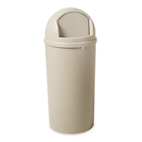 Rubbermaid Feuerhemmender Abfallbehälter Marshal® Classic, 57 l, beige, Deckel beige Standard 2 L