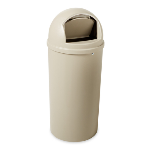 Rubbermaid Feuerhemmender Abfallbehälter Marshal® Classic, 57 l, beige, Deckel beige Standard 3 L