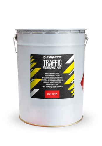 a.m.p.e.r.e. Straßenmarkierfarbe TRAFFIC Road Marking Paint, rot Standard 1 L