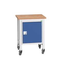 bott Mobile Werkbank verso, 1 Schrank, RAL7035 Lichtgrau/RAL5010 Enzianblau