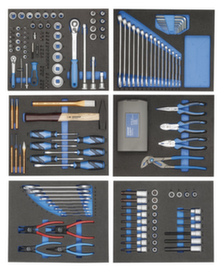 TS-190 Werkzeugsortiment in Check-Tool-Modulen