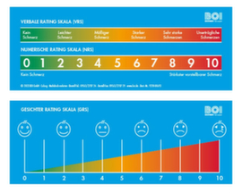 BOI Schmerzlineal mit Schmerzskala