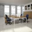 Quadrifoglio Anbautisch Practika für Schreibtisch mit C-Fußgestell, Breite x Tiefe 800 x 600 mm, Platte Nuss Canaletto Milieu 1 S