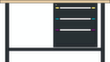 Thurmetall Werkbank, 3 Schubladen, 1 Ablageboden