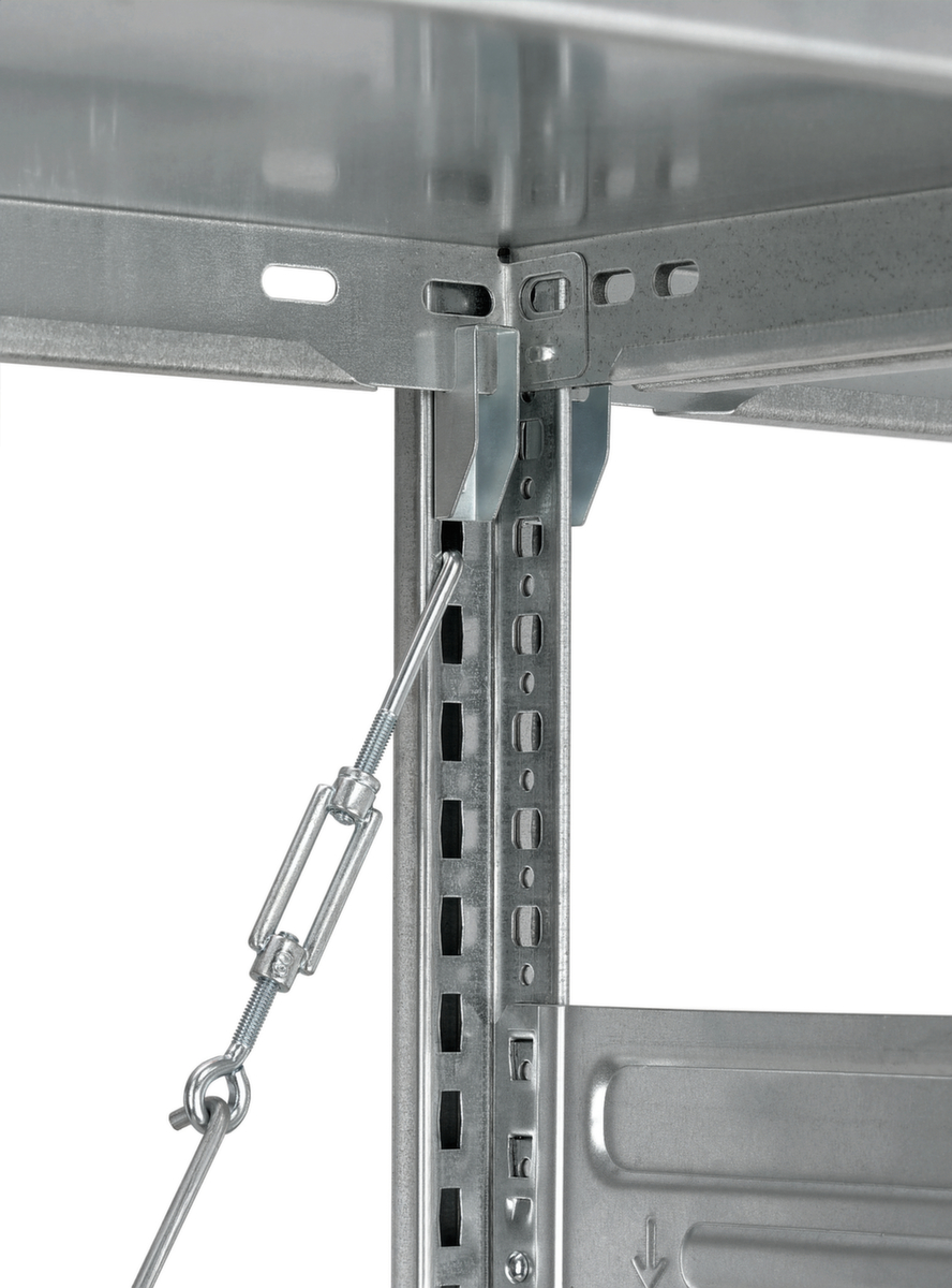 hofe System-Steckregal in mittelschwerer Bauart, Höhe x Breite x Tiefe 2000 x 1310 x 635 mm, 5 Böden Detail 1 ZOOM