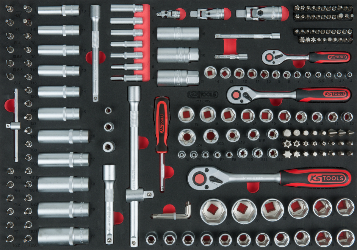 KS Tools 1/4"+3/8"+1/2" Steckschlüssel-Satz Standard 3 ZOOM