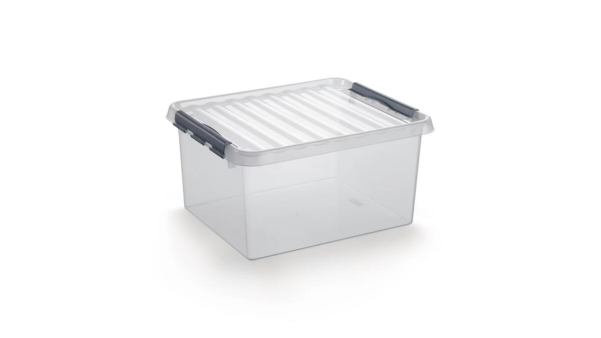 Aufbewahrungsbox ECO, transparent, Inhalt 36 l, Deckel