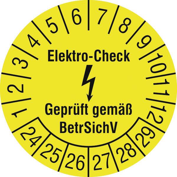 Runde Prüfplakette ohne Jahresfarbe Standard 1 ZOOM