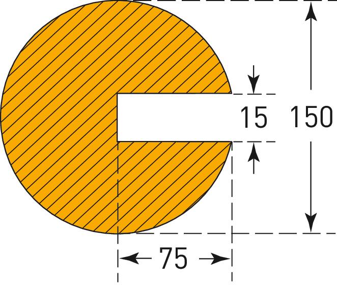 Moravia Prallschutz XL MORION für Profile Technische Zeichnung 2 ZOOM