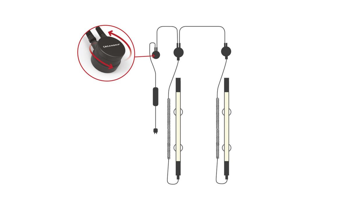 Scangrip Helligkeitsregler LINE LIGHT für Werkstattlampe Milieu 2 ZOOM