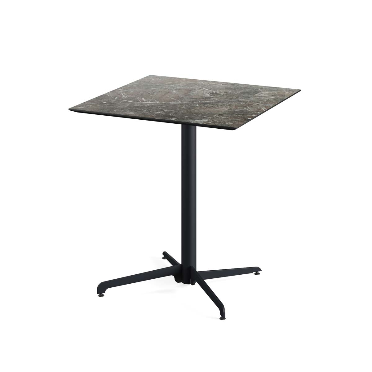 VEBA Bistrotisch Essentials X Cross, Breite x Tiefe 700 x 700 mm, Platte Galaxy Marble Standard 1 ZOOM