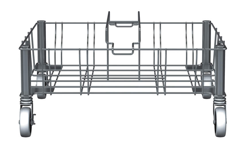 Rubbermaid Rollwagen Slim Jim® für 2 Wertstoffsammler, für 60 - 87 l Behälter, Edelstahl Standard 2 ZOOM