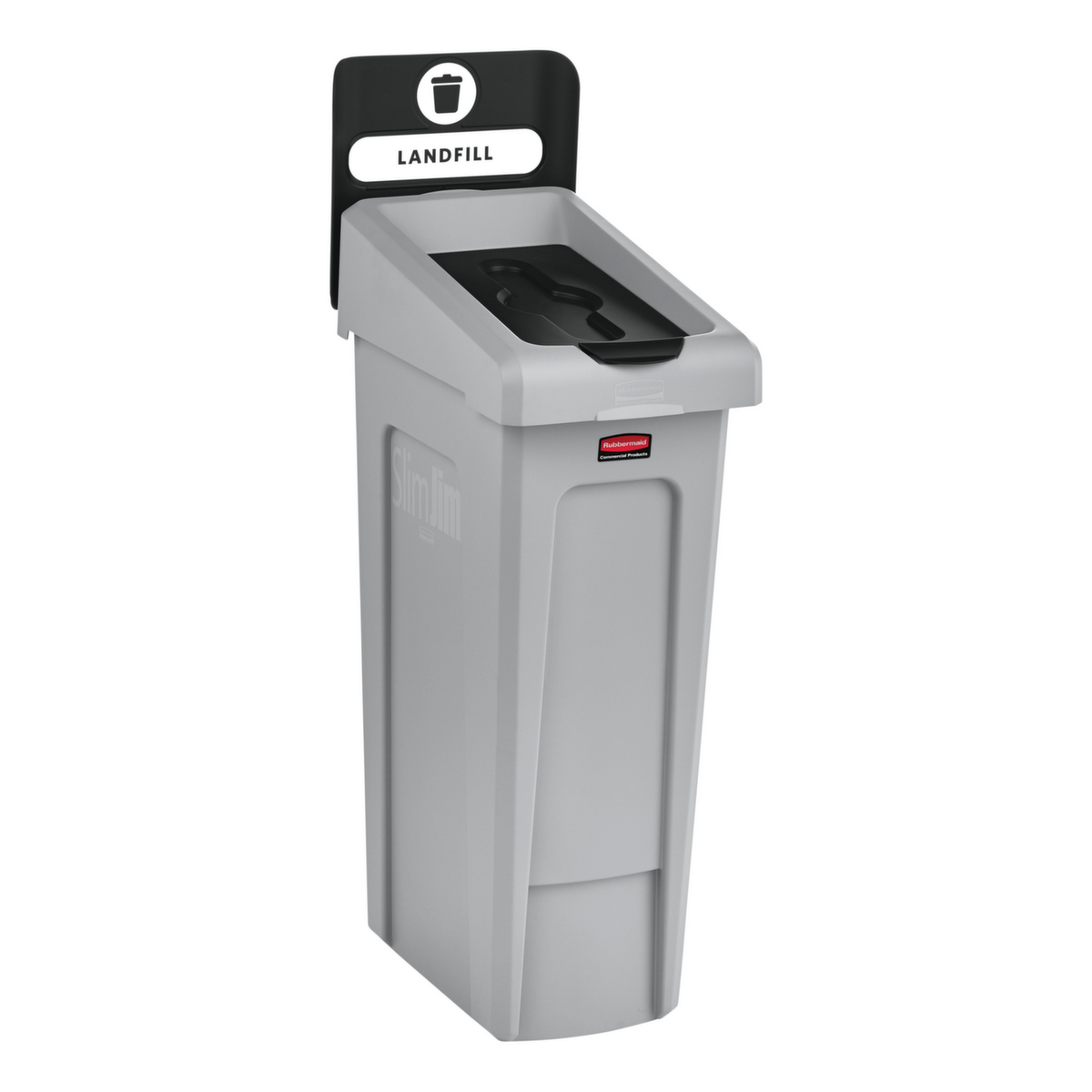 Rubbermaid Deckel Slim Jim® für Recycling-Station, schwarz Standard 3 ZOOM