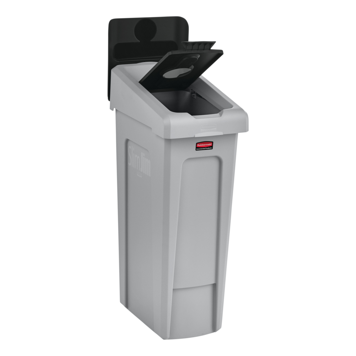 Rubbermaid Deckel Slim Jim® für Recycling-Station, schwarz Standard 4 ZOOM