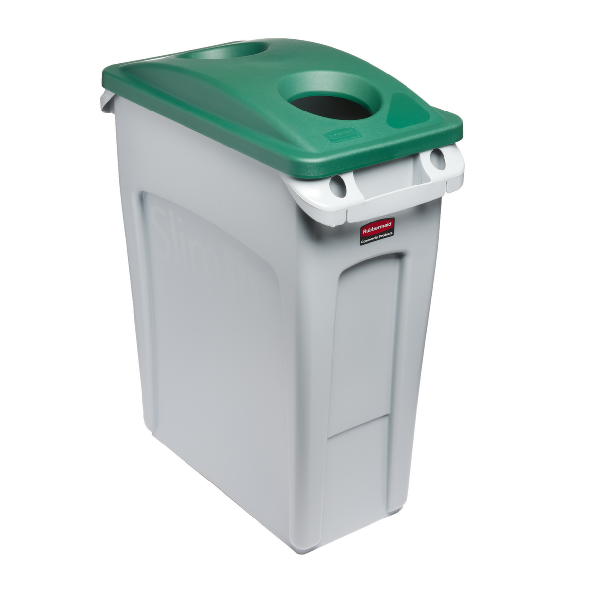 Rubbermaid Deckel Slim Jim® für Flascheneinwurf für Wertstoffsammler, grün Standard 4 ZOOM