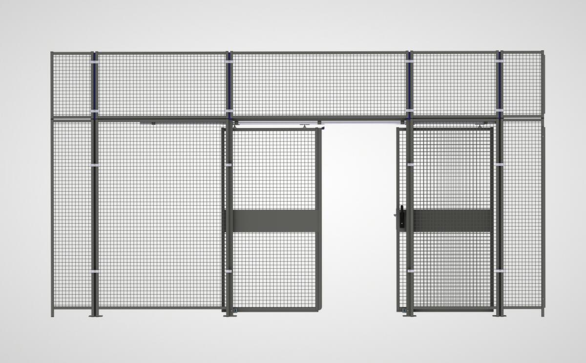 Mittelpfosten-Aufsatzelement für Trennwandsystem, Höhe 750 mm Standard 2 ZOOM