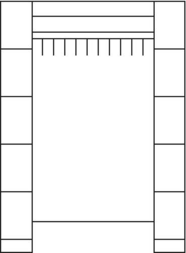 C+P Schließfach-Garderobe Classic mit je 5 Fächern rechts und links, Breite 1870 mm