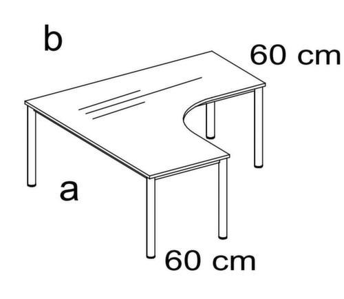 Nowy Styl Höhenverstellbarer Freiform-Schreibtisch E10