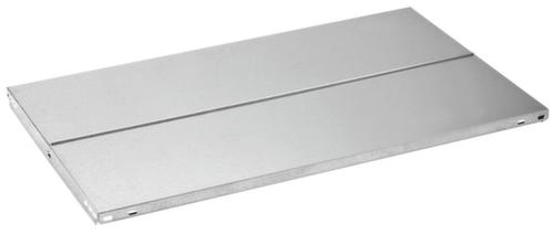 hofe Akten-Steckregal Anbaufeld zur beidseitigen Nutzung, 5 Böden, RAL9005 Tiefschwarz/RAL9006 Weißaluminium