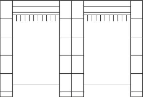 C+P Schließfach-Garderobe Classic mit 20 Fächern, Breite 3720 mm