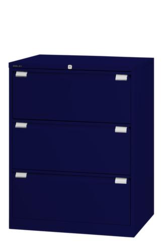 Bisley Hängeregistraturschrank, 3 Auszüge, oxfordblau/oxfordblau