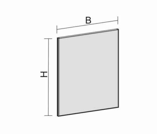 Gera Schallabsorbierende Trennwand Pro, Höhe x Breite 1400 x 800 mm, Wand blau