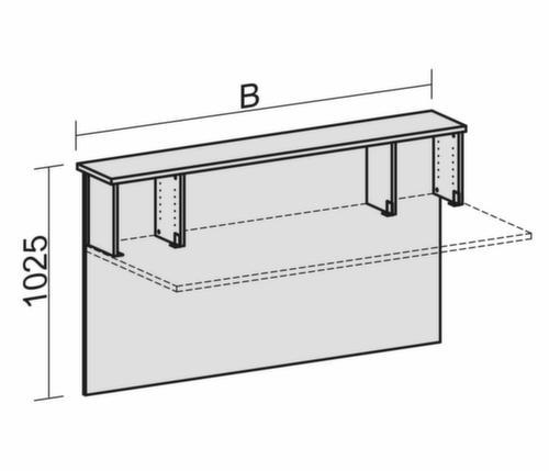 Vorbautheke mit Fachseiten