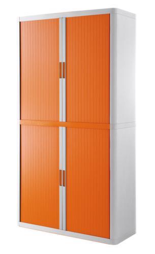 Paperflow Querrollladenschrank easyOffice®, 4 Ordnerhöhen, weiß/orange